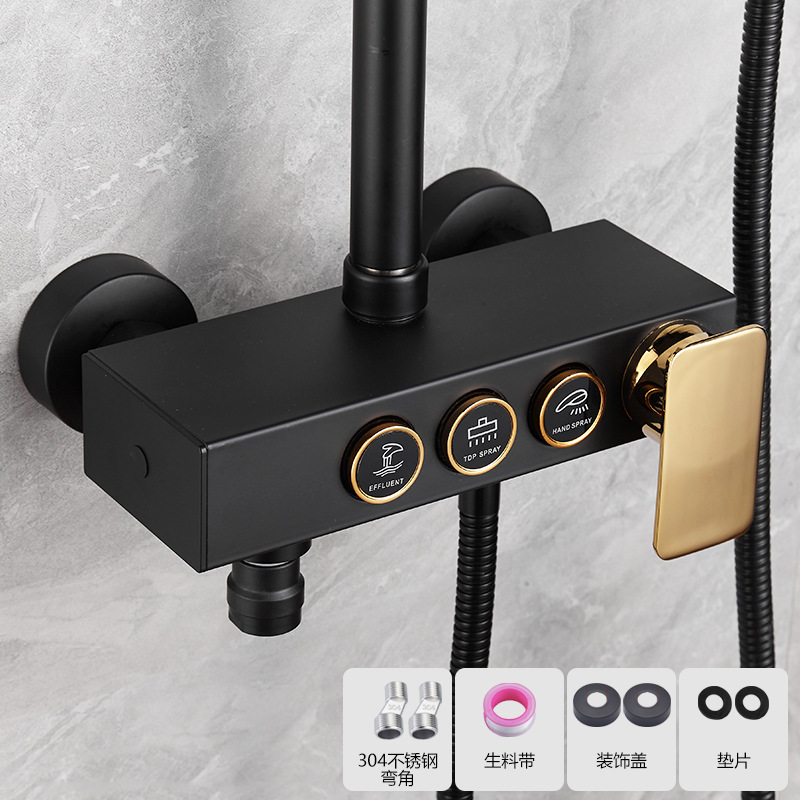 Válvula de mezcla de temperatura constante de acero inoxidable baño interruptor de agua caliente y fría accesorios de ducha grifo universal cuerpo