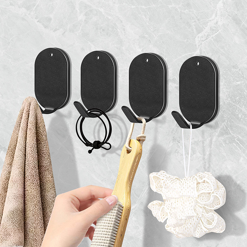 Gancho de acero inoxidable 5 paquetes de adhesivo fuerte sin perforar puerta de cocina colgante de pared trasero sin costuras pegatina de llave de pared viscosa