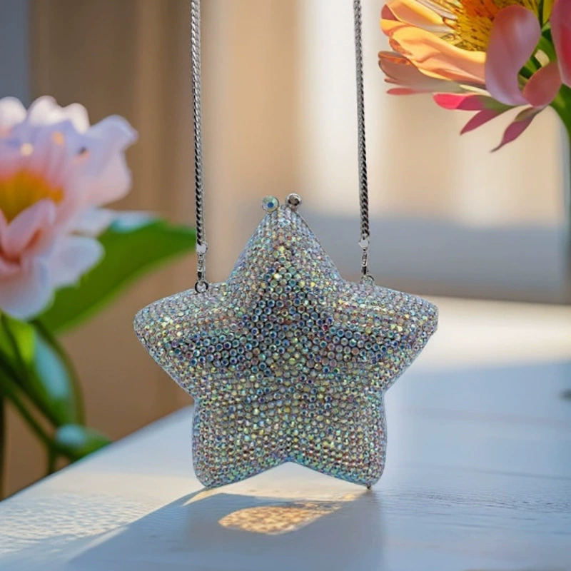 Строго отобранный новый набор Star Diamond Dinner Banquet Diamond Hand-Handed женская сумка клатч со стразами
