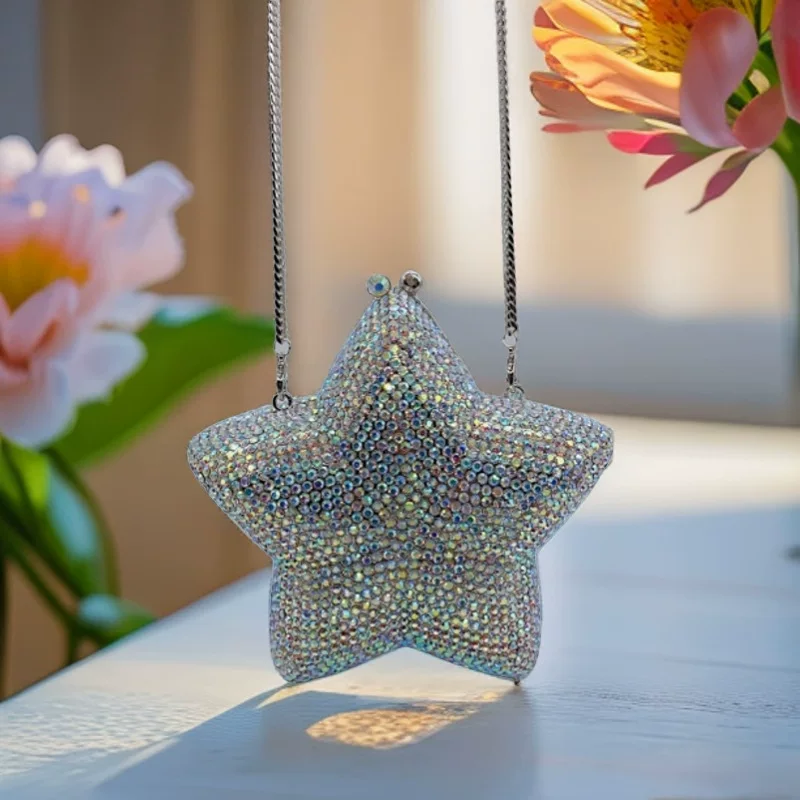 Строго отобранный новый набор Star Diamond Dinner Banquet Diamond Hand-Handed женская сумка клатч со стразами