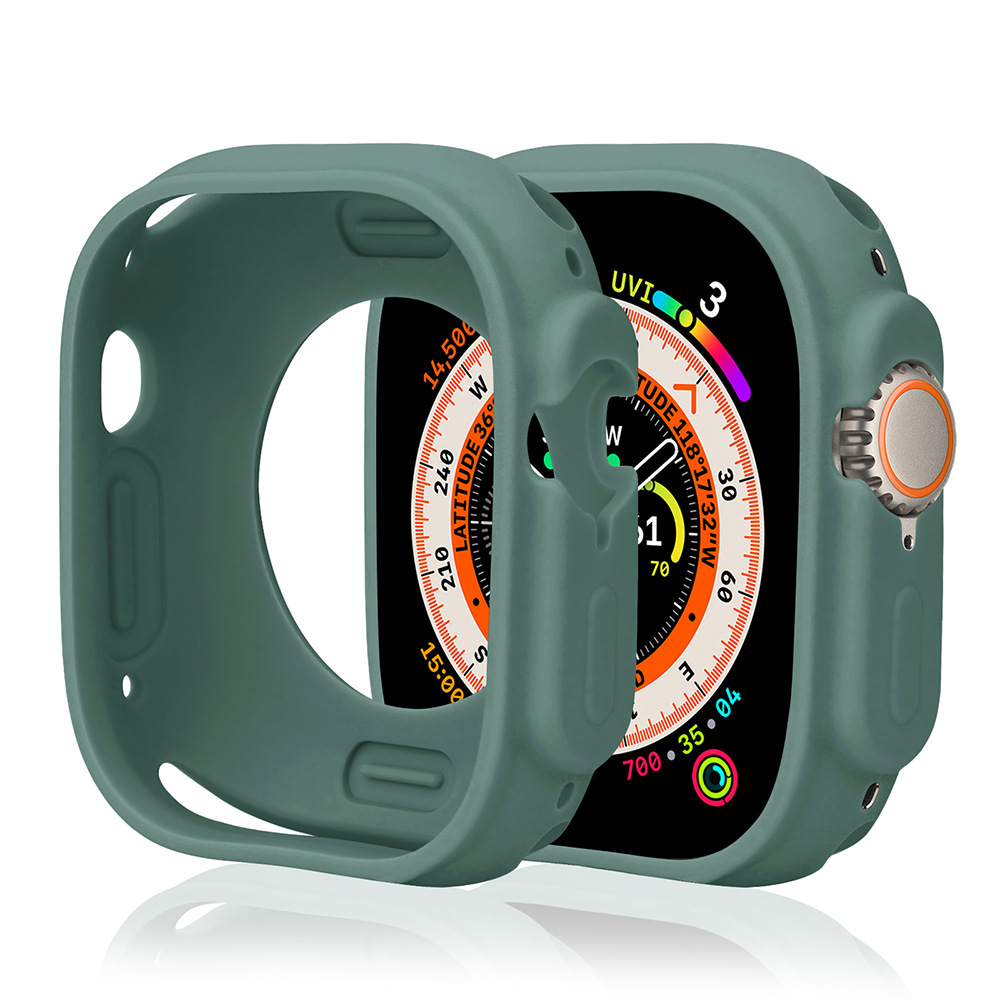 Aplicable para Apple Watch Applewatch9 caso ultra49mm caja de silicona caramelo cubierta de caja suave