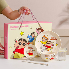 クレヨンしんちゃん ファミリーシリーズ 一人用ギフトボックス 広志漫画食器セット 家庭用新陶器ボウル