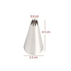 338# 10 tooth cream decorative mouth Mouth lace 304 stainless steel baking DIY tool medium number