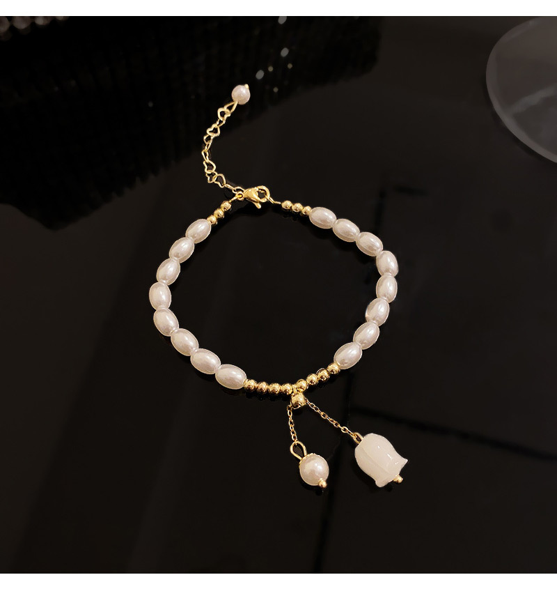 Simple Style Flower Copper Plating Bracelets 1 Piece