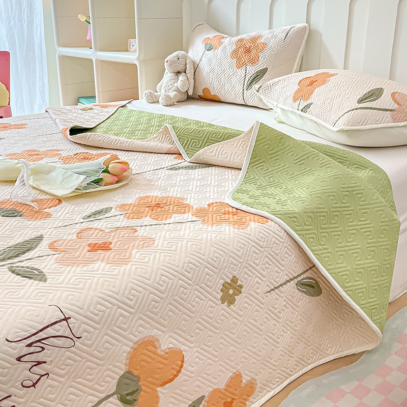 2024 nuevo producto de impresión de algodón cubierta de cama de algodón ins ventana doble cubierta de cama lavable a máquina multipieza conjunto exclusivo transfronterizo