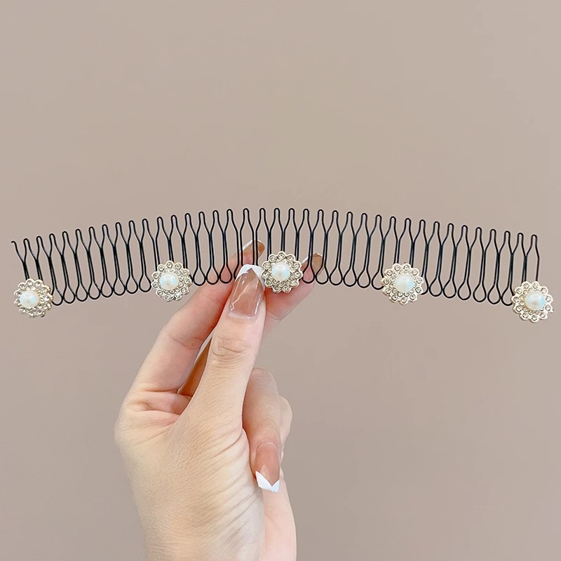 Peine de pelo roto de camelia, artefacto de acabado de pelo roto, diadema, horquilla para adultos, clip para la cabeza femenina, tocado, horquilla