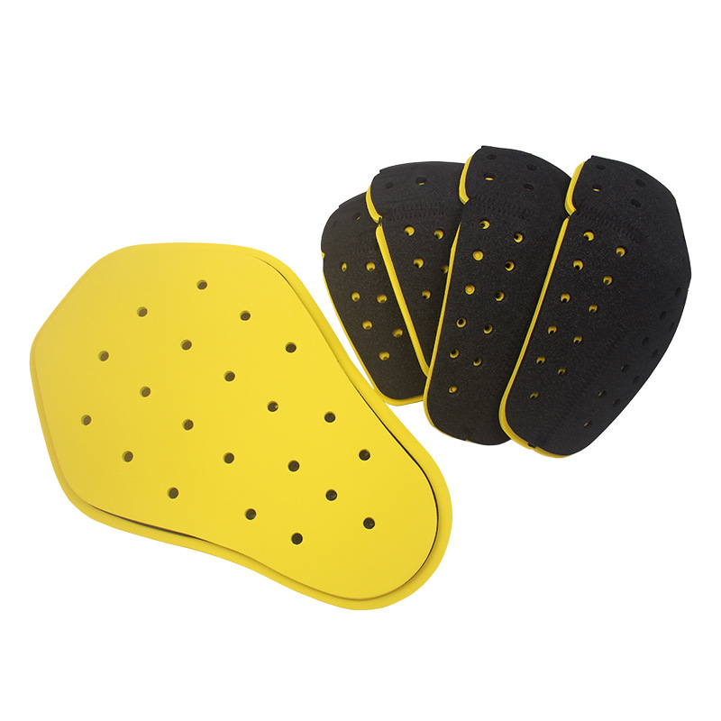 Transfronterizo de doble capa EVA de doble capa de color contrastante ropa de motocicleta con protección de espalda incorporada protección de hombros protección de codo protección de locomotora