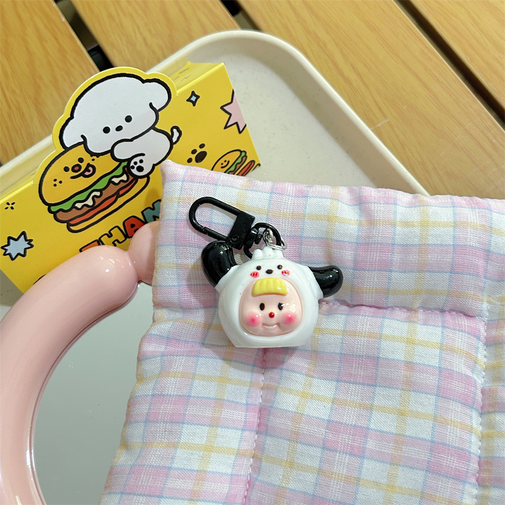 Lindo gran tridimensional multi-hermana Sanrio llavero ins dulce chica mochila colgante novias adornos de regalo