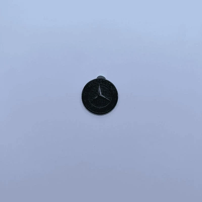 Car logo, Mercedes-Benz E300L rear emblem - standard-mercedes-benz-e-class-hood-emblem-black-decal-version-original-car-size
