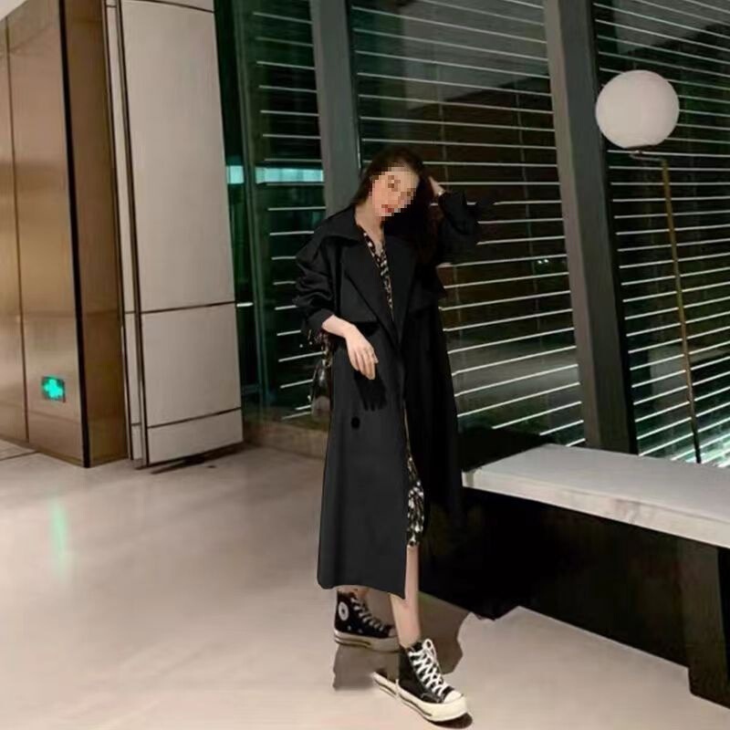トレンチコートの女性春と秋の新型の小さい子の韓国版の中で長いタイプの洋風のファッションの流行のコートはカジュアルです。|undefined