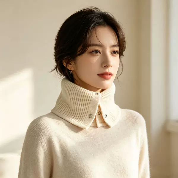 New Style Detachable Collar Scarf for Women, Autumn and Winter Neck Warmer, Versatile Knitted Fashion Decorative Wool Collar