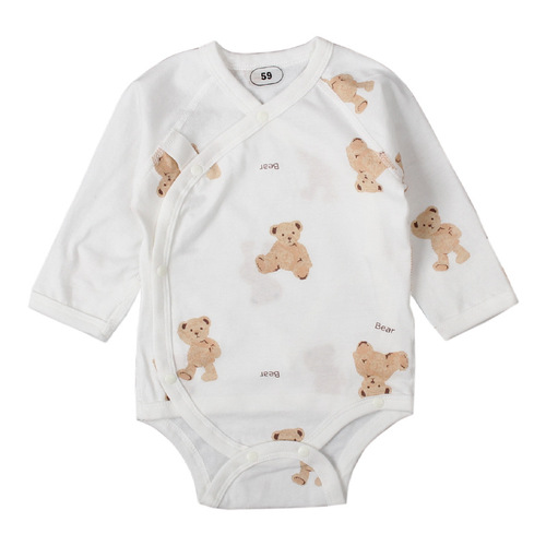 Newborn Summer Clothing 100% Cotton Triangular Shirt for Boys and Girls Baby Diaper Cover Sleepwear Belly Protection Infant Onesie Crawling Suit