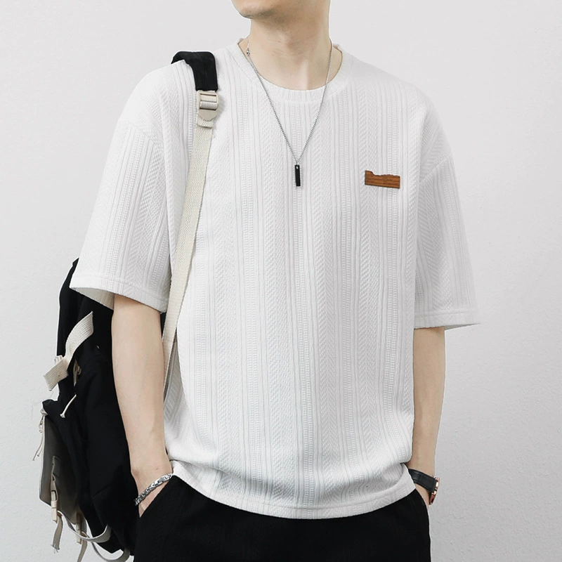 Летние мальчики футболки мужские с круглым вырезом, свободная мужская одежда с короткими рукавами