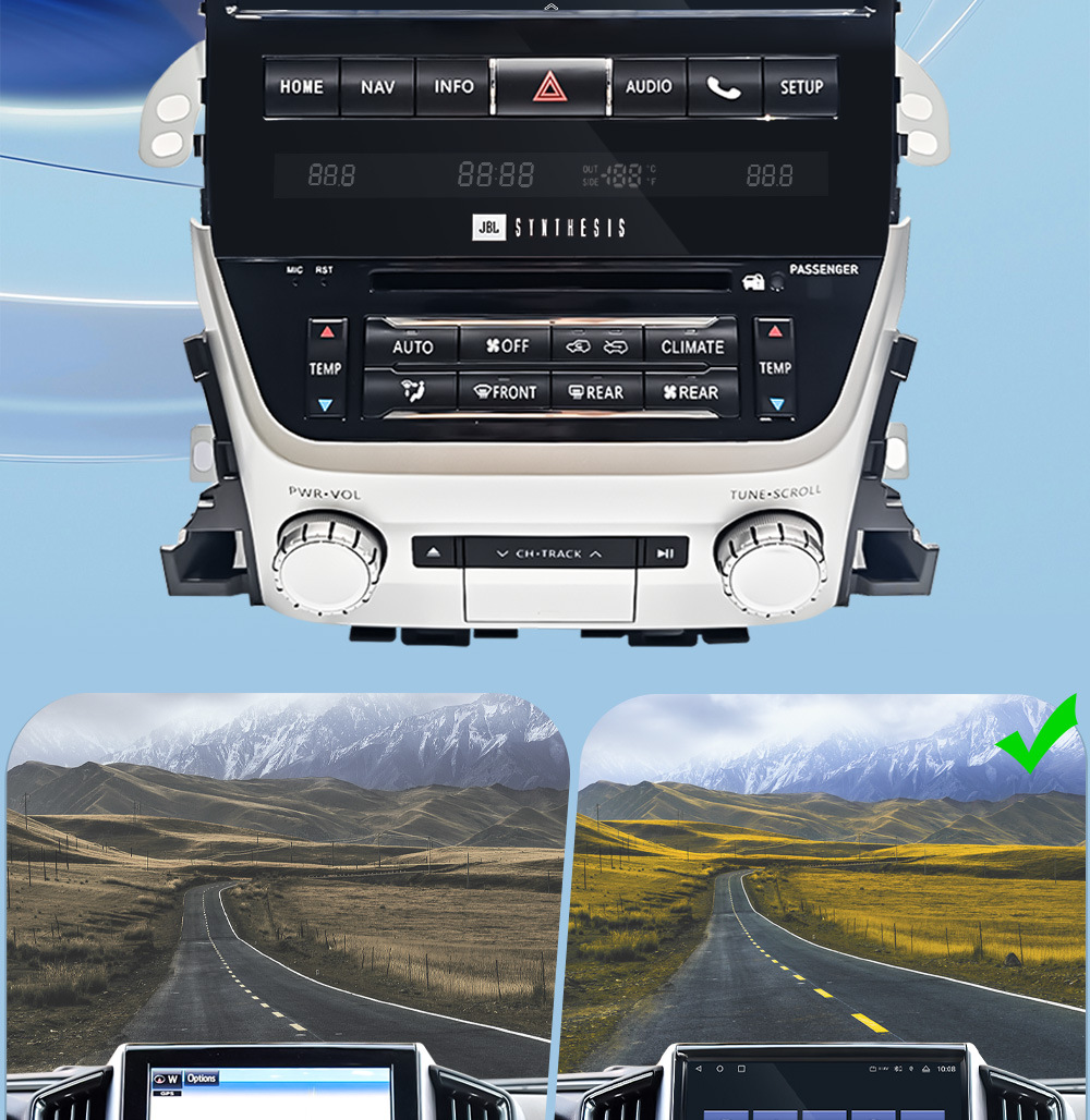 Suitable for Toyota Land Cruiser Land Cruiser Lc200 Android Large-Screen Car Navigation All-In-One Machine