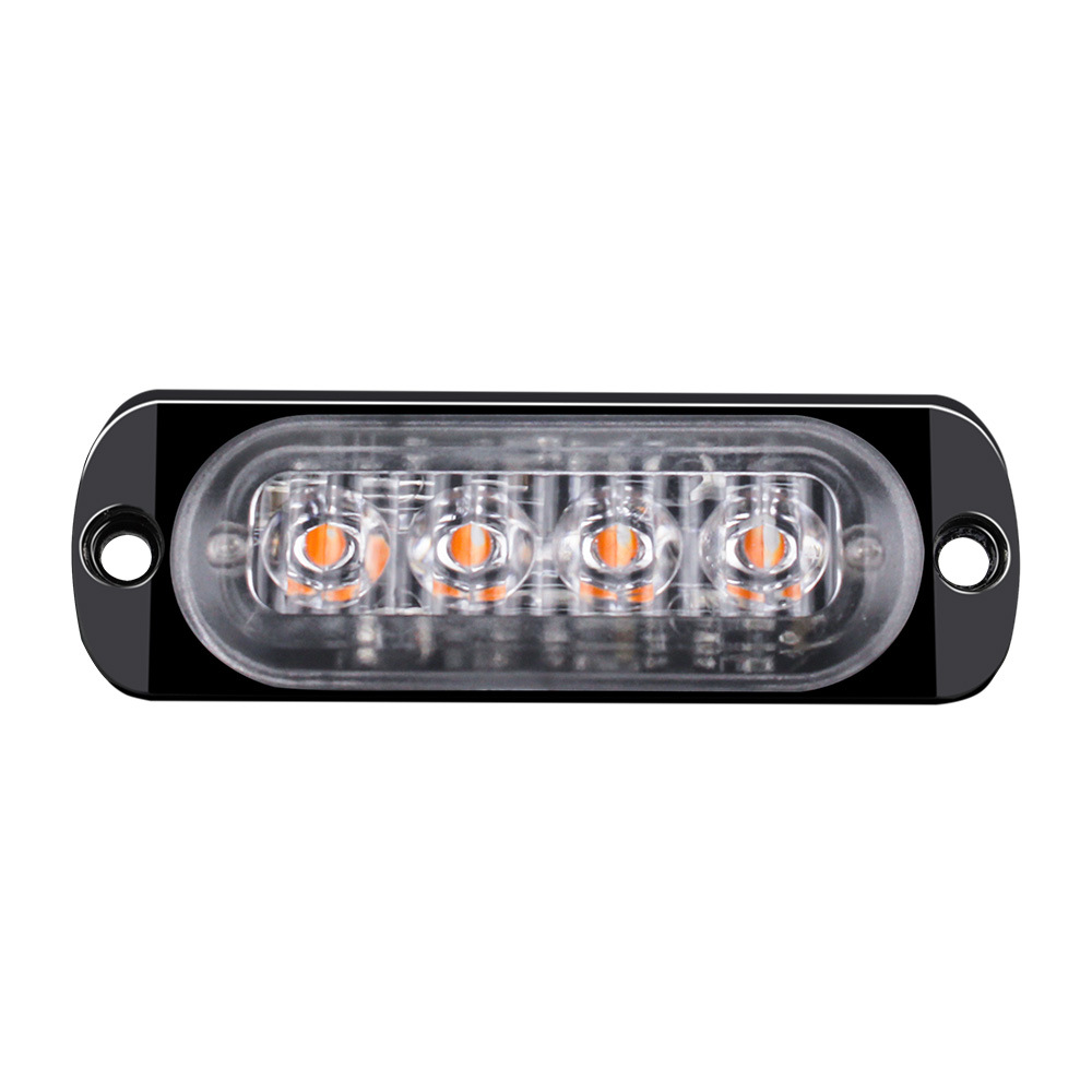 DXZ transfronteriza Venta caliente camión/Camión 12-24V lado ultrafino 4LED luz de flash luz de advertencia luz estroboscópica 12W