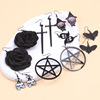 Accessory, ghost ring, fashionable earrings, European style, halloween