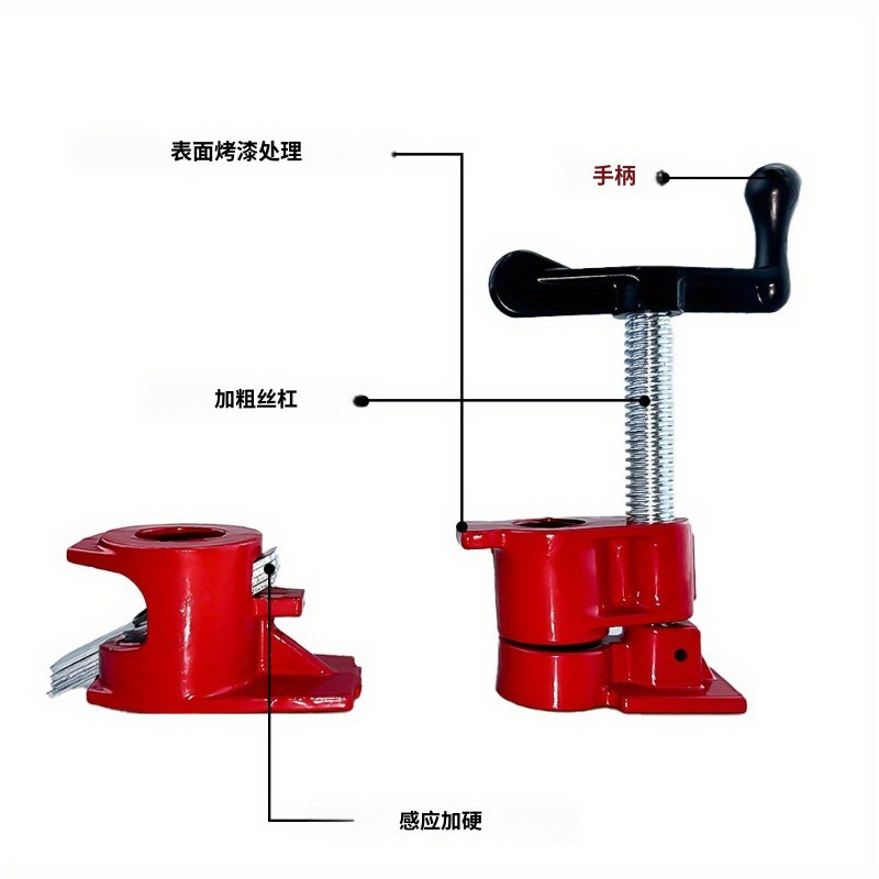 1/2 "3/4" Abrazadera de tubería pesada Juego de abrazadera de tubería encolada de madera, accesorio de conexión de tablero de madera, herramientas manuales de carpintero