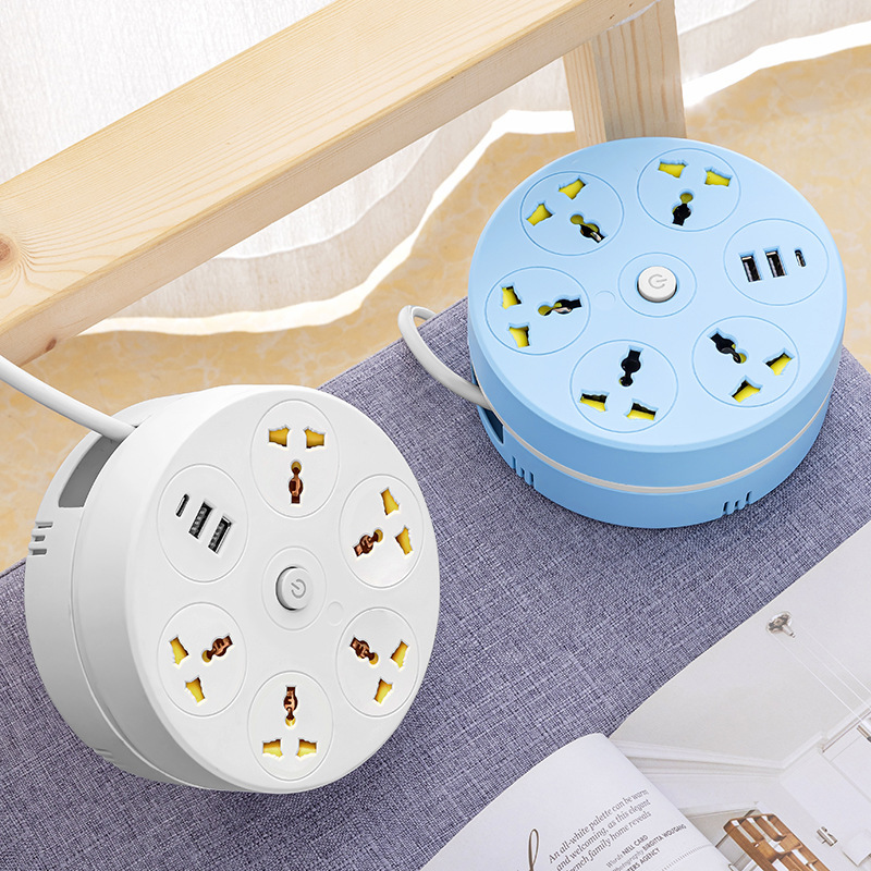 Teléfono móvil multi-función de bobinado retráctil bobinado de disco socket carrete USB tablero de enchufe de TYPE-C