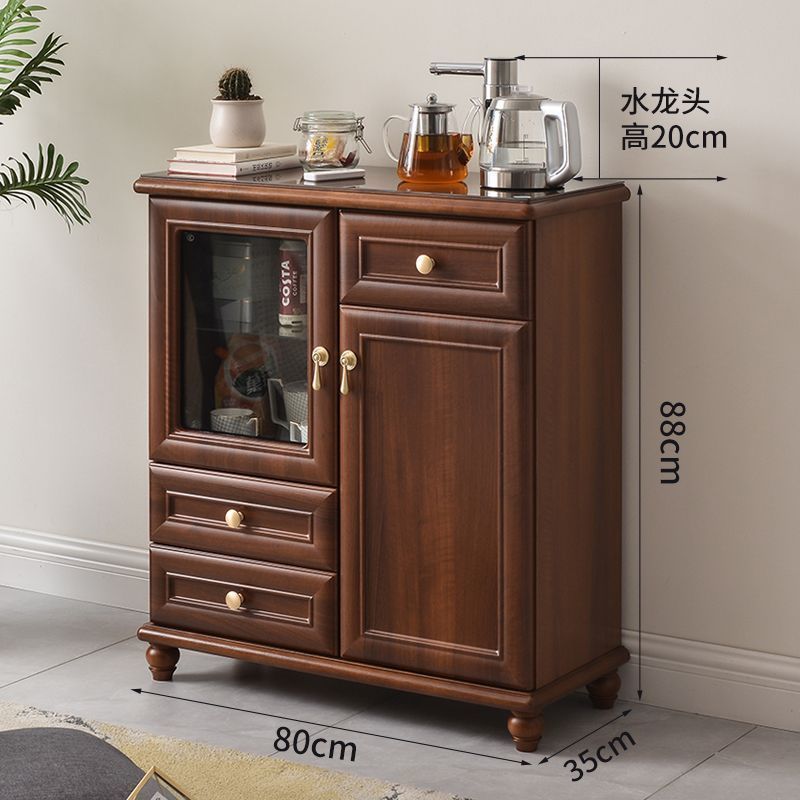 2025 nuevo gabinete de bar de té doméstico de madera china de alta gama totalmente automático dispensador de agua inteligente desinfección gabinete todo en uno