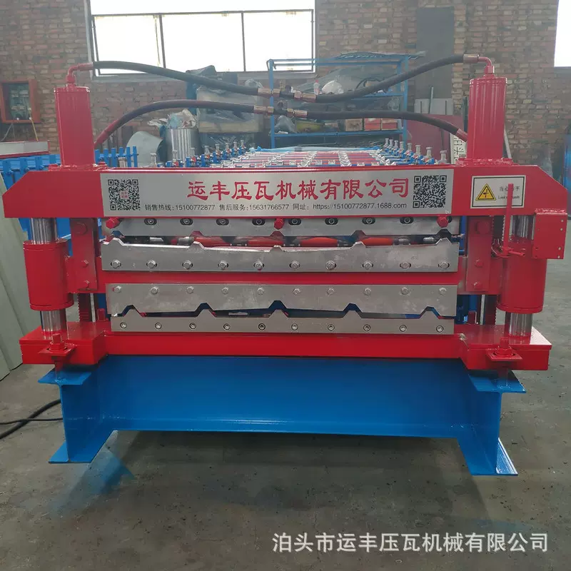 厂家现货销售840/900型全自动彩钢压瓦机 运丰铁皮瓦压瓦机械厂家