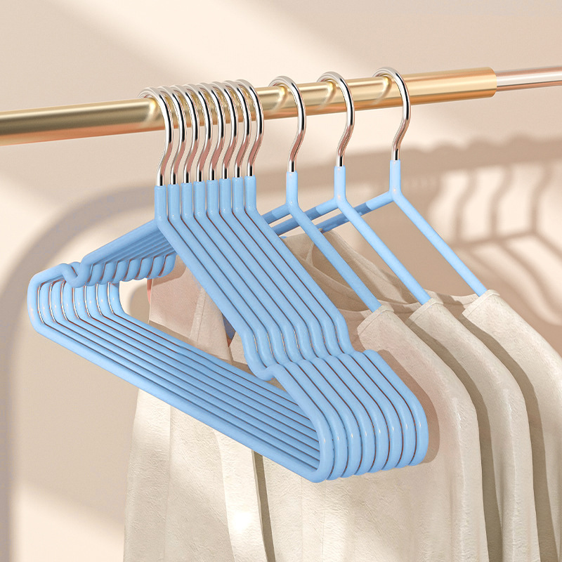 딥 플라스틱 두꺼운 와이어 행거 성인 미끄럼 방지 원활한 홈 기숙사 습식 및 건식 이중 사용 의류 지원 제조업체 도매