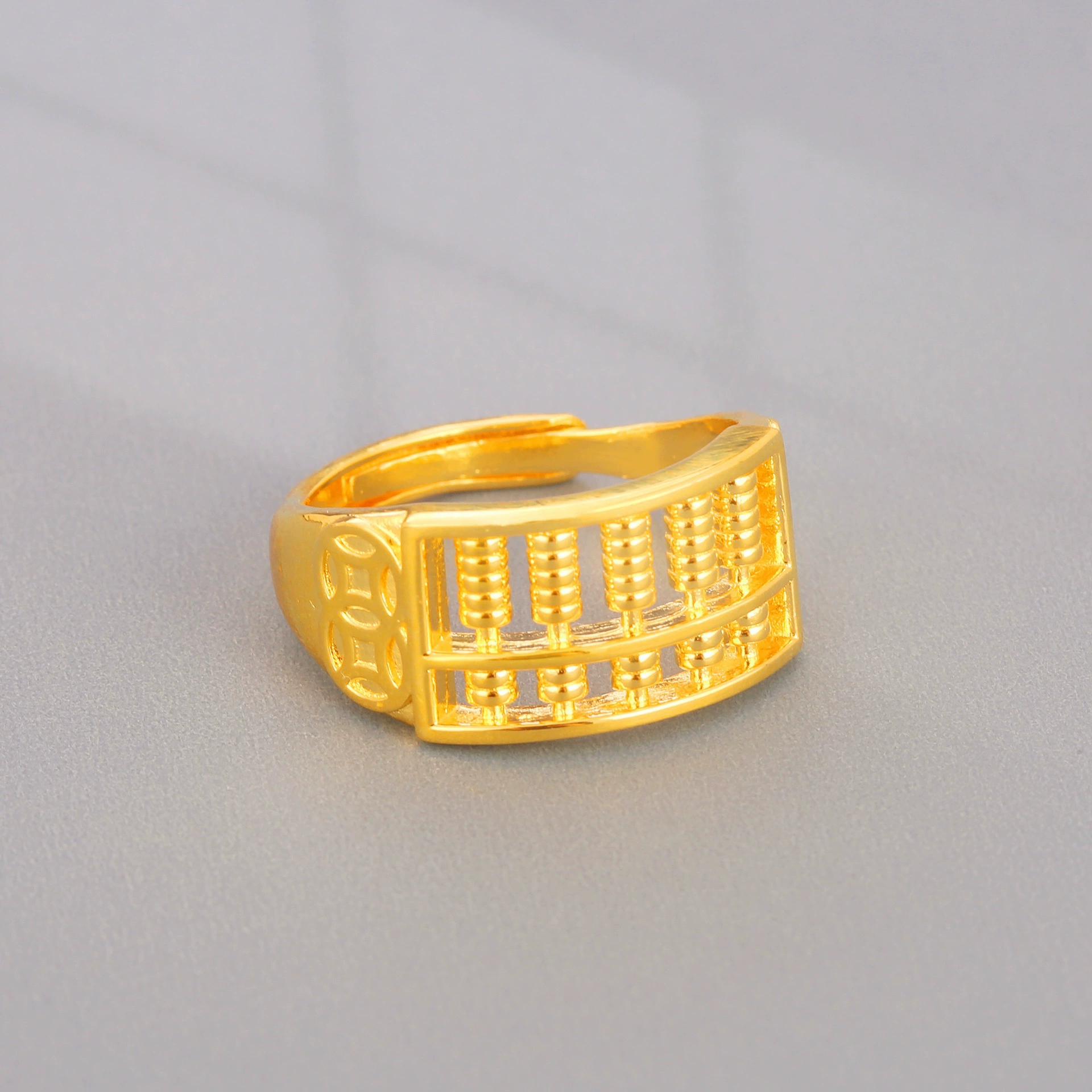 Позолоченное серебряное кольцо премиум-класса Zhou Bai Na для богатства и процветания - PJPZ0029