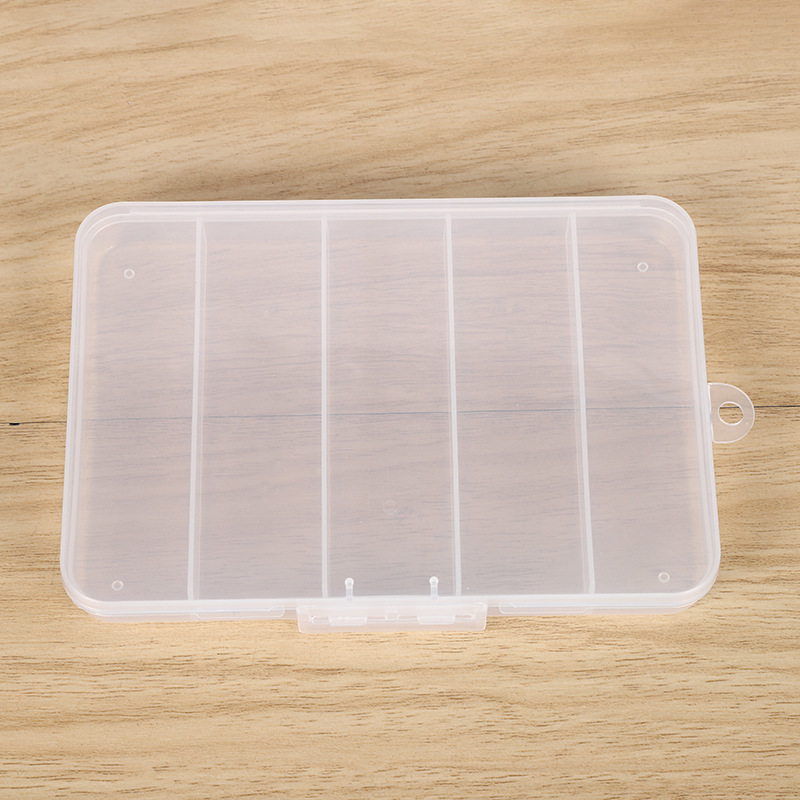 中号5格箱プラスチック透明pp小金物文房具収納箱路亜工具包装箱偽餌フック箱|undefined