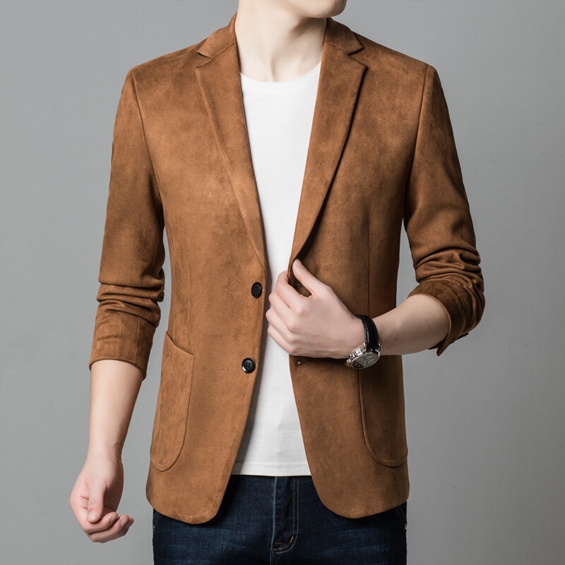 Stretch Small Suit Young Men Handsome Slim-fit Korean Casual Suit Men's Coat Spring and Autumn Single Suit Top