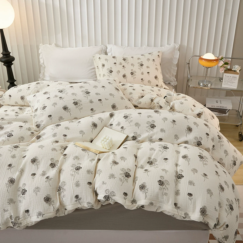 Трансграничный хлопок свежий Rs хлопчатобумажная двухслойная ткань