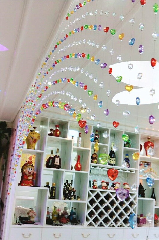 Crystal Bead Curtain Partition for Living Room Entrance, Door Curtain, Bead Chain Curtain, Hallway No-Drill Decorative Curtain, Hanging String Curtain