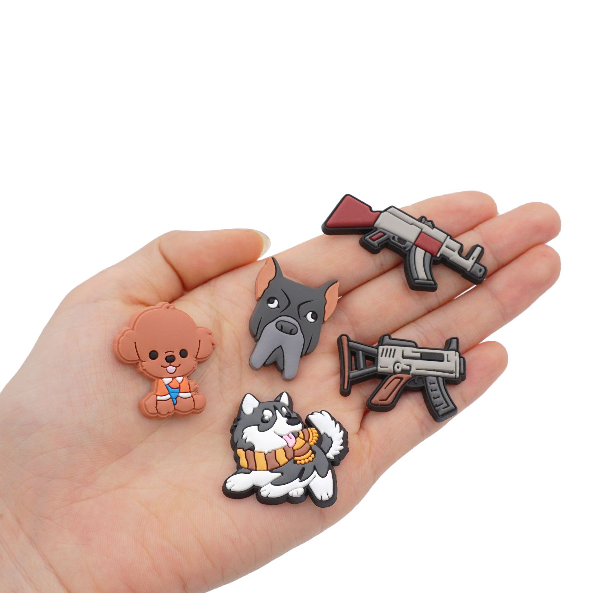 Zapatos de agujero transfronterizo zapatos de flores hebilla de zapatos de jardín accesorios de bricolaje lindo zapato de dibujos animados hebilla inferior hebilla decoración PVC estilo mixto