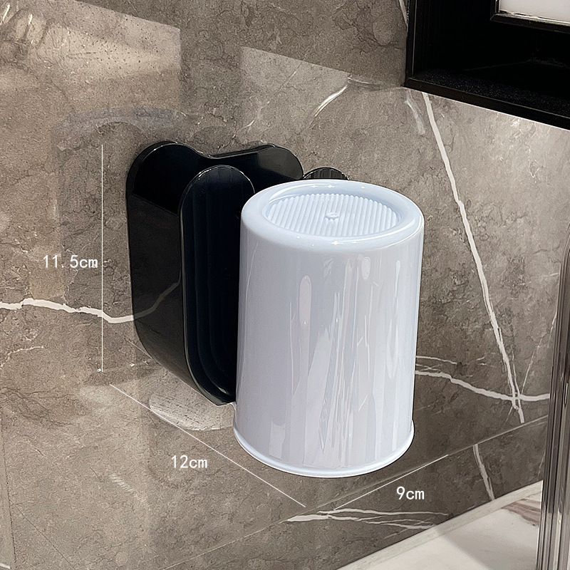 実色カップ歯ブラシホルダー壁掛け式トイレカップうがいカップ棚寮浴室穴なし棚|undefined