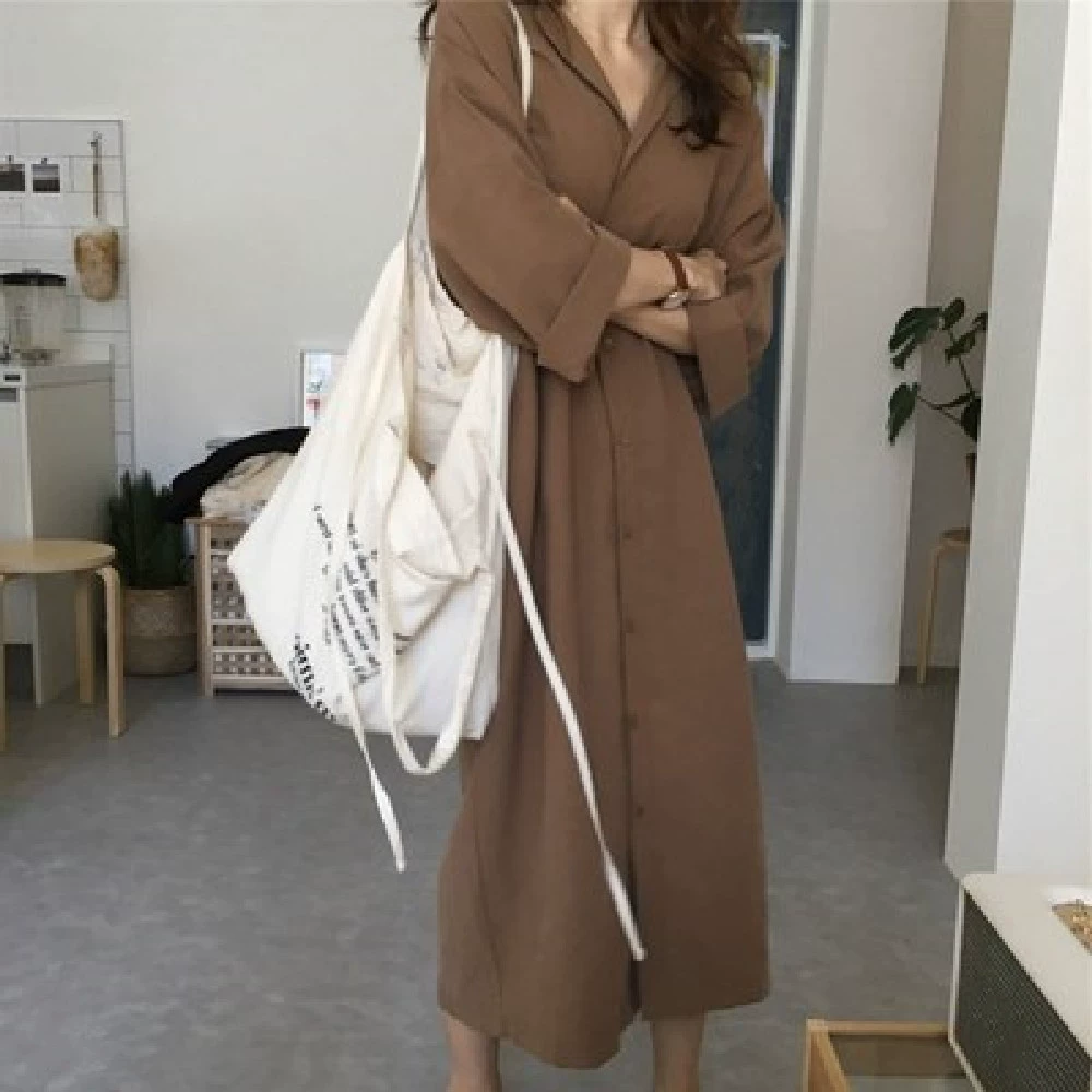 Fitted thin autumn brace, trench coat, jacket, Korean style