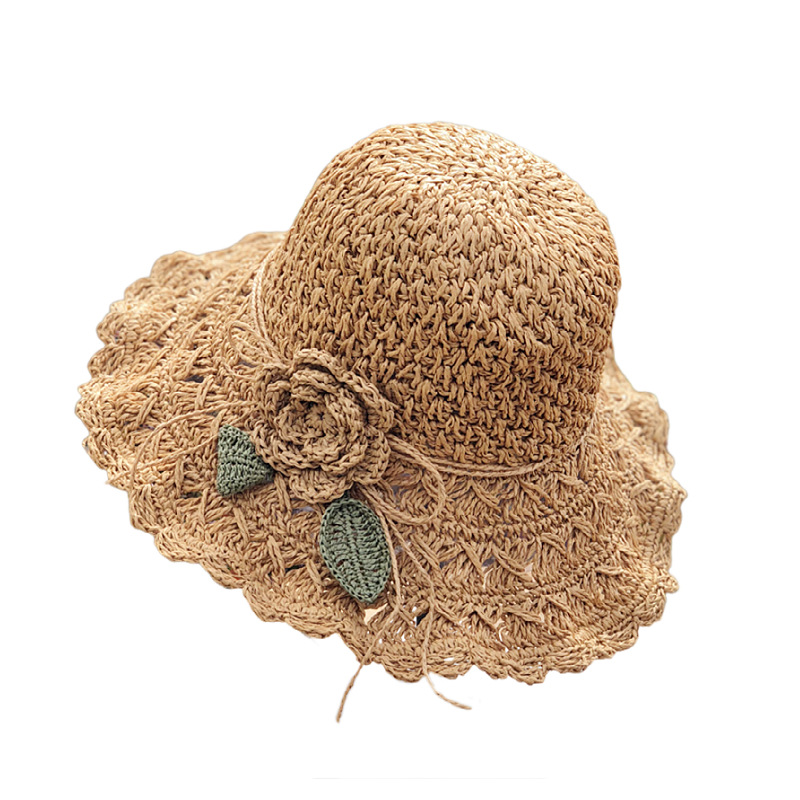 112g Weight Straw Hat Hats Type Casual, Outdoor Occasion Papyrus Material Bow Knot Pattern Spring&Summer Season Women's Gender Hawaiian, Tropical, Sweet Style Curved Eaves, Ruffles Rim Women's Hawaiian Tropical Sweet Bow Knot Curved Eaves Ruffles Straw Hat 18