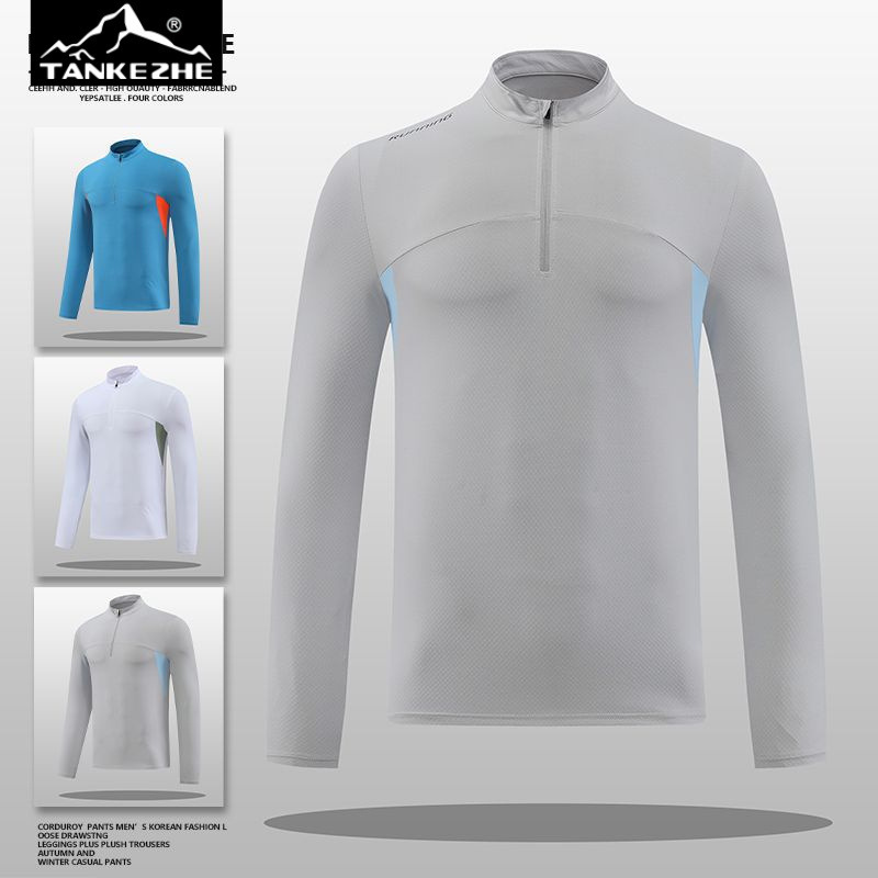 Explorer Cross-Border Spring and Autumn New Fitness Wear Sports Long-Sleeve T-Shirt Running Training Quick-Dry Half-Zip Men's Top Explorer Cross-Border Spring and Autumn New Fitness Wear Sports Long-Sleeve T-Shirt Running Training Quick-Dry Half-Zip Men's Top