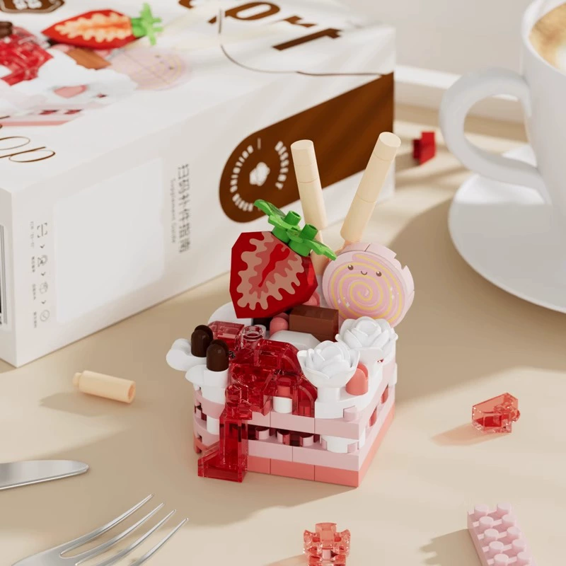 Acrylic building block dessert set, multi cake models, birthday gift box