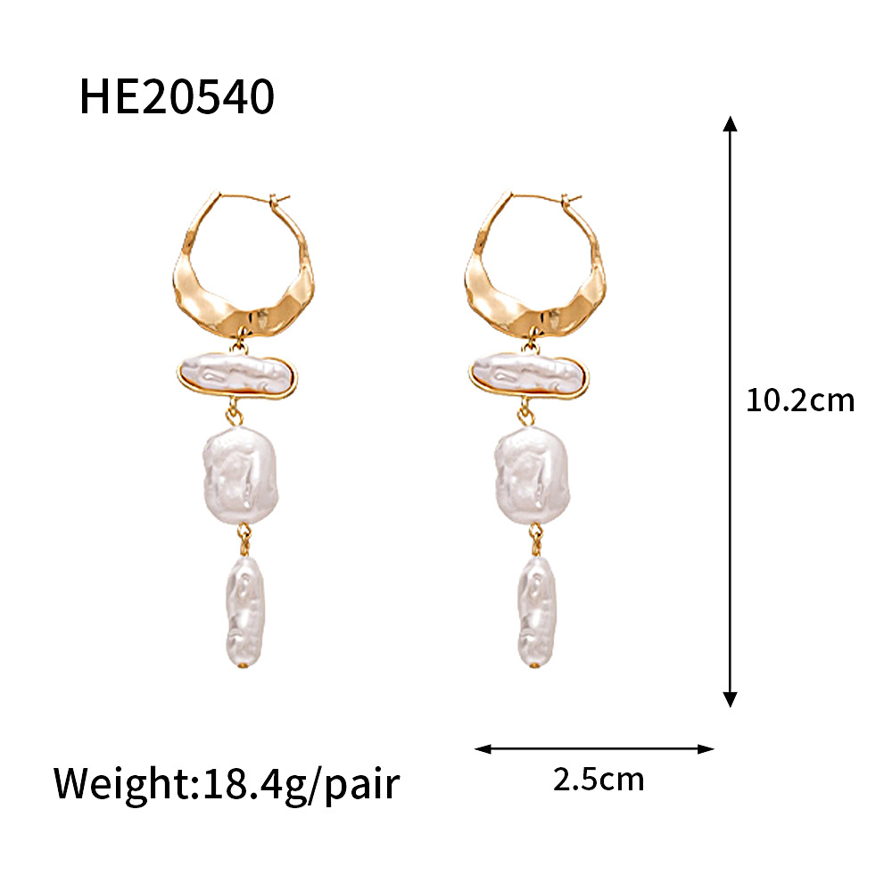 Electroplating Gold Plating Process 1 Pair Elegant Vintage Style French Style Geometric Flower Plating Copper Drop Earrings Earrings Ear Studs