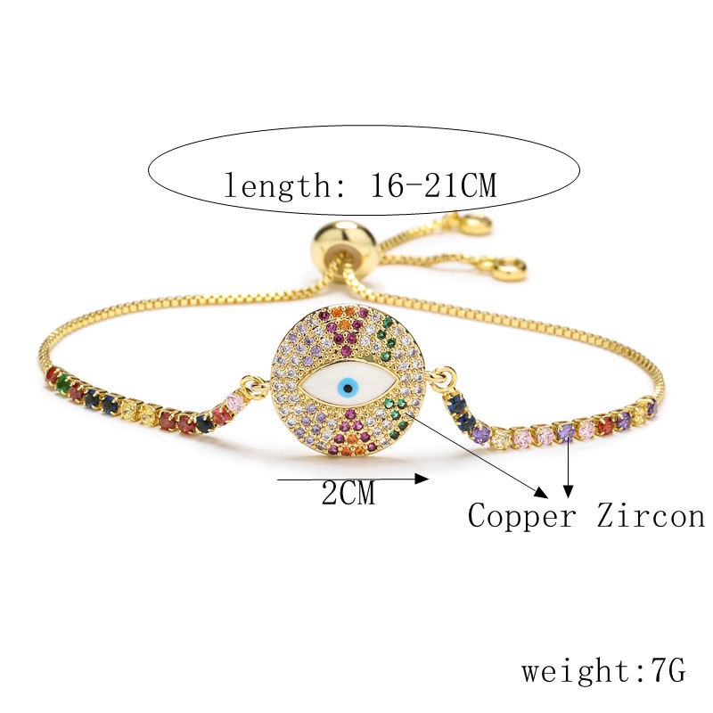 Fashion Eye Copper Bracelets Plating Zircon Copper Bracelets