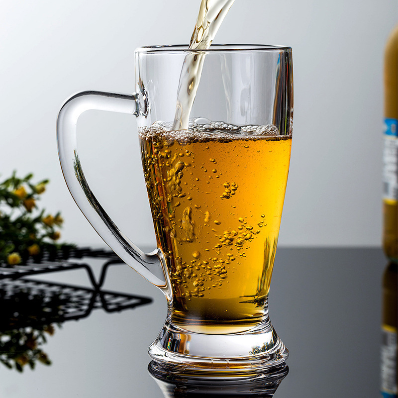 Cristal de jade vaso de vidrio grueso vaso de cerveza con mango vaso de vidrio transparente vaso de cerveza vaso de vino vaso de agua vaso de té vaso de piña