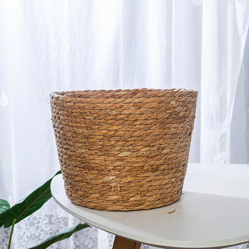 Gran flor abrazando barril, canasta de tejido de aescinia diy abrazando barril de estilo floral idílico diy canasta de arrastre de flores