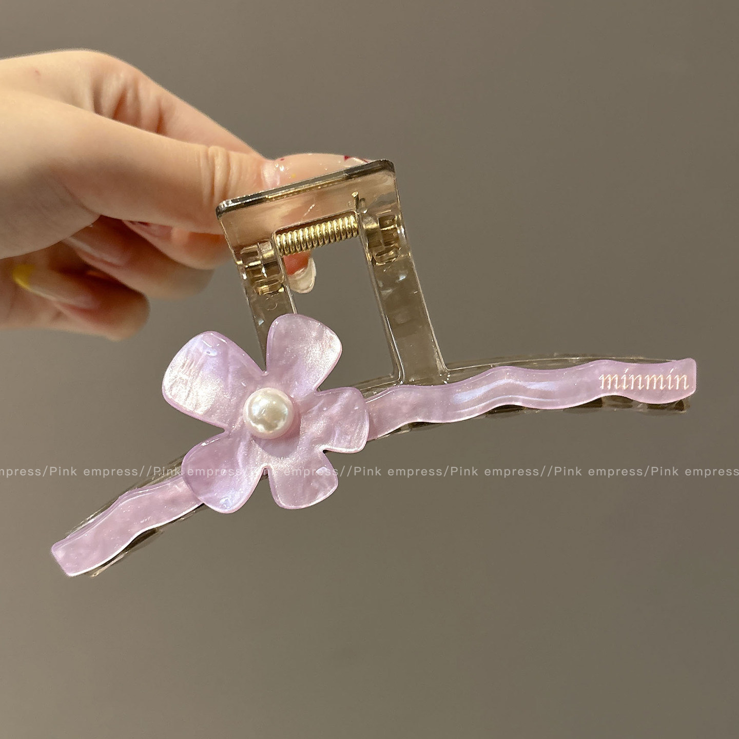5# wavy misty purple floral - single-sided accessory, approximately 12.5cm