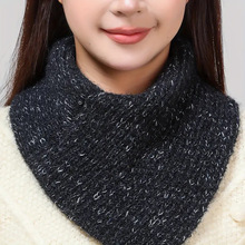 秋冬防羊绒脖套女士护颈椎假领子加厚保暖毛线针织护脖子套头围脖