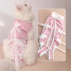 猫の避妊服、メス猫の手術服、通気性のある断乳服、雄猫の舐め防止服、ペット猫の術後服