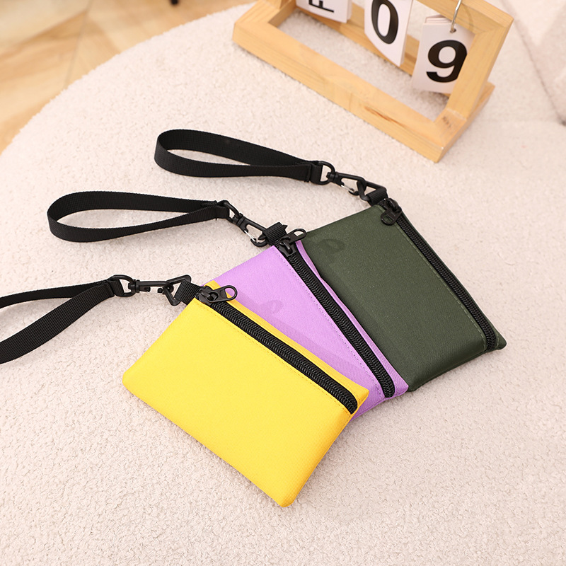 [a generation of hair] coin purse fabric hand carrying mini small wallet portable hand zipper canvas storage bag