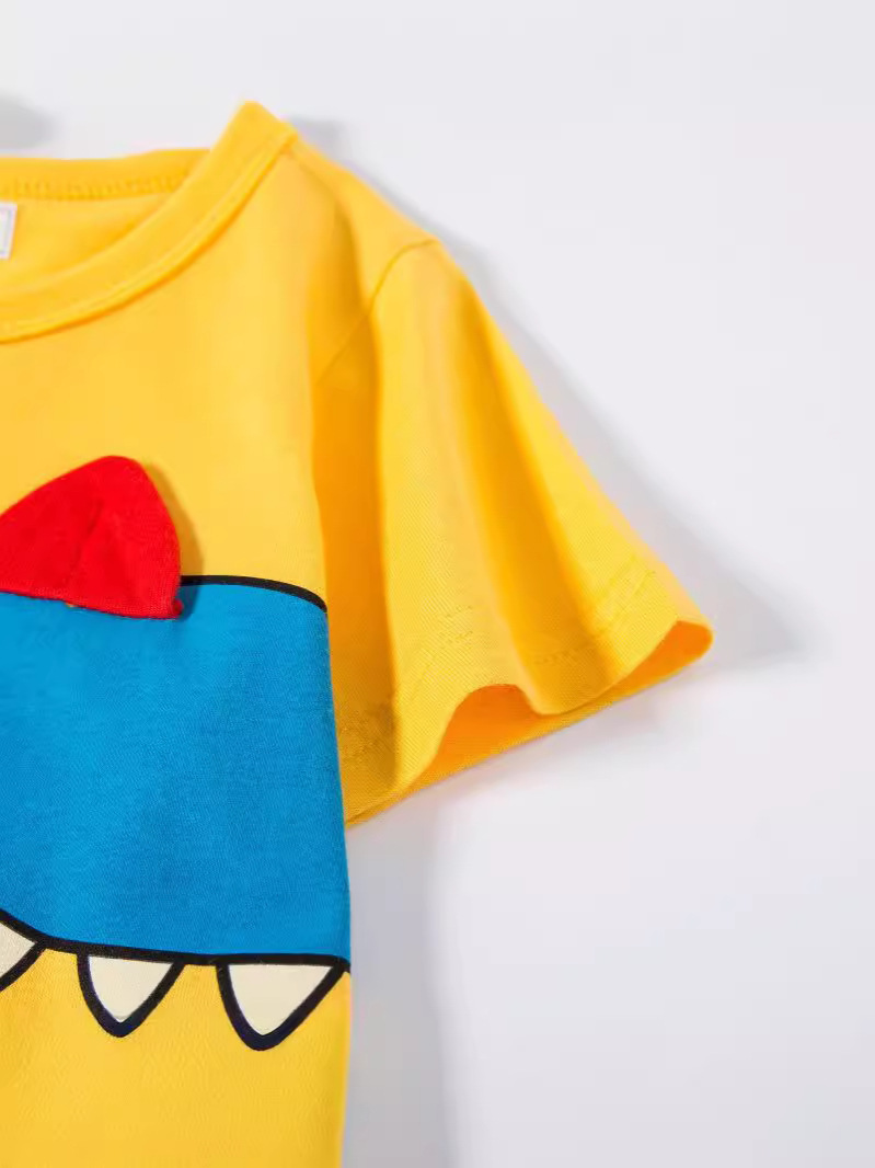 Ropa para niños coreanos al por mayor verano nuevo niño dibujos animados camiseta de manga corta ropa para niños top de bebé fuente transfronteriza