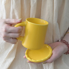 云朵杯子高颜值马克杯陶瓷带盖咖啡杯带杯垫家用水杯情侣早餐ins
