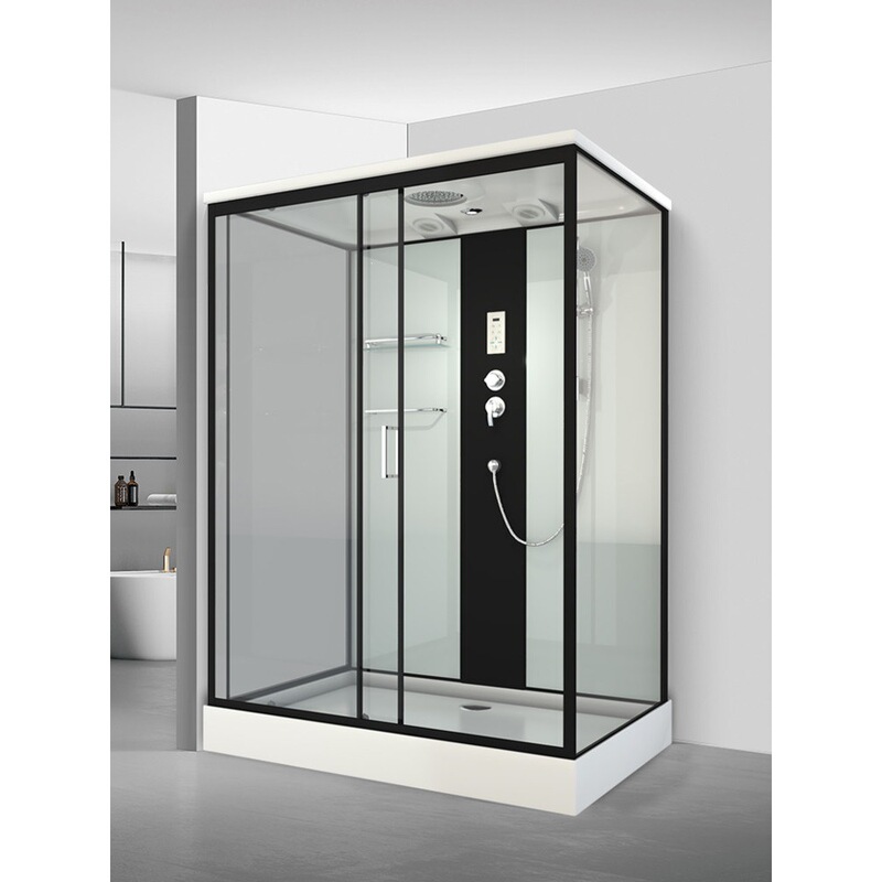 Integrated Shower Room, All-In-One Bathroom, Household Glass Square Shower Enclosure, Partitioned Dry and Wet Separation Bath Room
