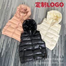 亲子款儿童加厚保暖90绒连帽马甲男童女童中大童宝宝秋冬外套校服