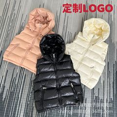 亲子款儿童加厚保暖90绒连帽马甲男童女童中大童宝宝秋冬外套校服