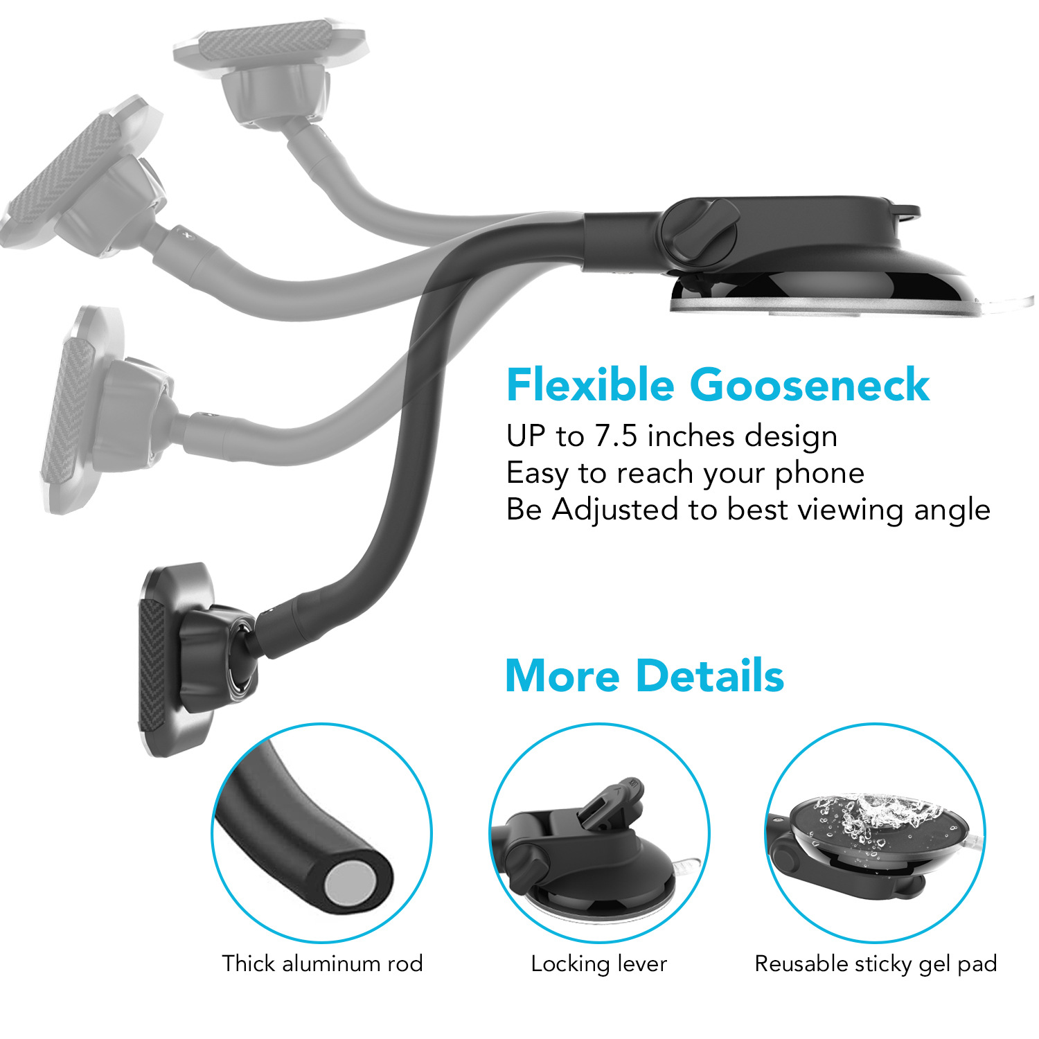 Soporte del teléfono móvil del coche soporte del lechón del coche rotación de succión magnética salida de aire Gravedad soporte de navegación aleación de aluminio